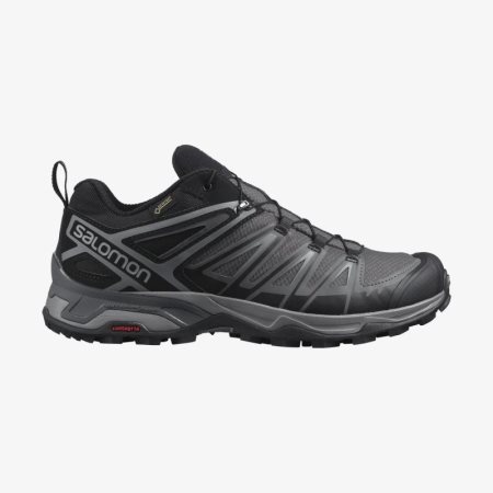 Salomon X ULTRA 3 GORE-TEX Mens Hiking Shoes Black/Grey UK YZWQ